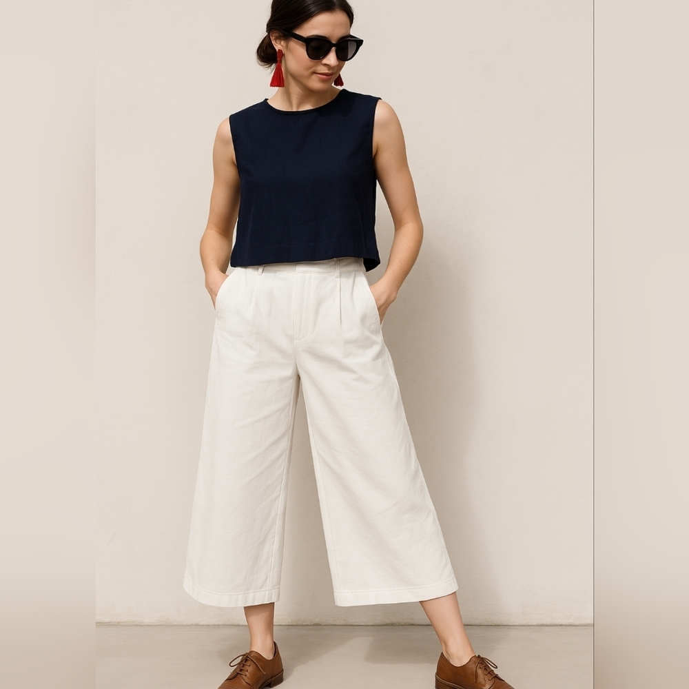7115 by szeki signature wide leg trouser white Size M